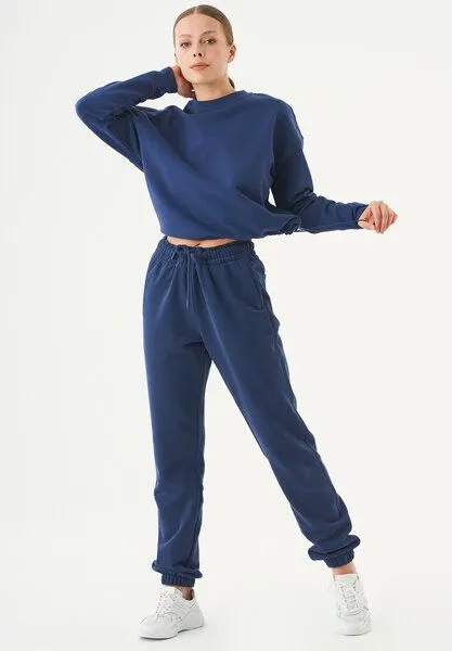 ORGANICATION ORGANICATION ESSENTIALS-PERI- Soft Touch Sweathose aus Bio-Baumwolle, Navy, – Produktbild 2 von 3