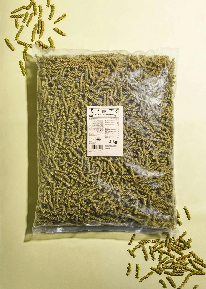 KoRo Bio Fusilli aus grünen Erbsen 2 kg – Produktbild 2 von 5