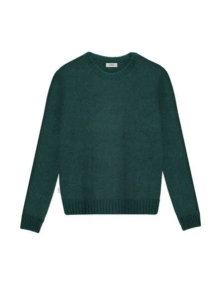FUXBAU FUXBAU Frauen Merino Strickpullover, Grün, – Produktbild 4 von 5
