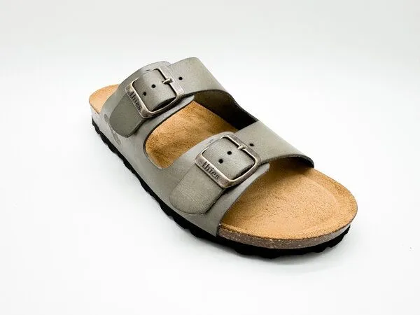 thies thies ® Eco Sandalen aus vegetabil gegerbtem Leder, Wasabi (dunkelgrün), – Produktbild 2 von 4