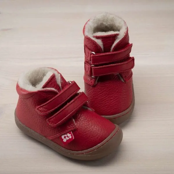 Pololo Pololo Lauflern-Winterschuh "Nino" mit weichem Wollfutter (Bio), Rot, – Produktbild 2 von 4