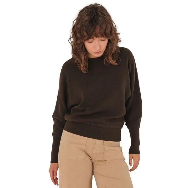SKFK SKFK Strickpullover IBAR, Dark brown, – Produktbild 1 von 3