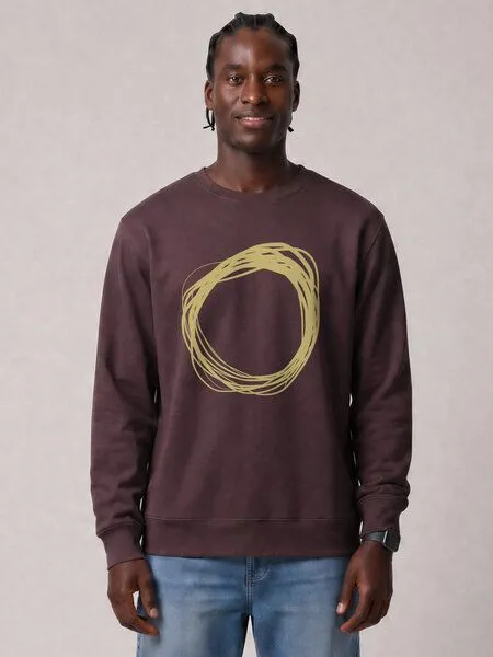 watapparel watapparel Sweatshirt Unisex Kreis, Red brown, – Produktbild 2 von 2