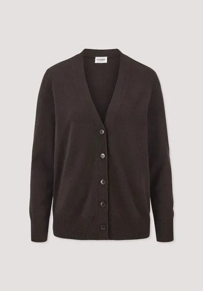 hessnatur hessnatur Strickjacke Relaxed aus Bio-Schurwolle mit Cashmere, Kakao braun, – Produktbild 4 von 4