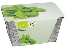 Bio Wachstums-Kästchen 'Basilikum' – Produktbild 1 von 1