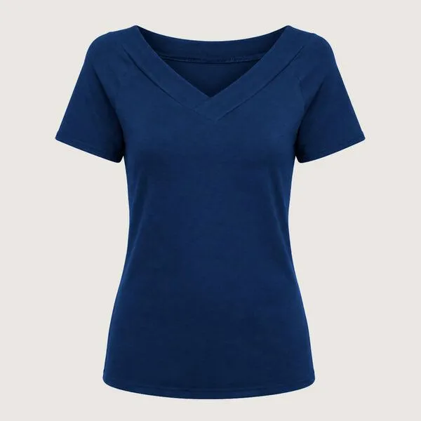 Frija Omina Frija Omina Bio T-Shirt Due, Indigo (blau), – Produktbild 1 von 2