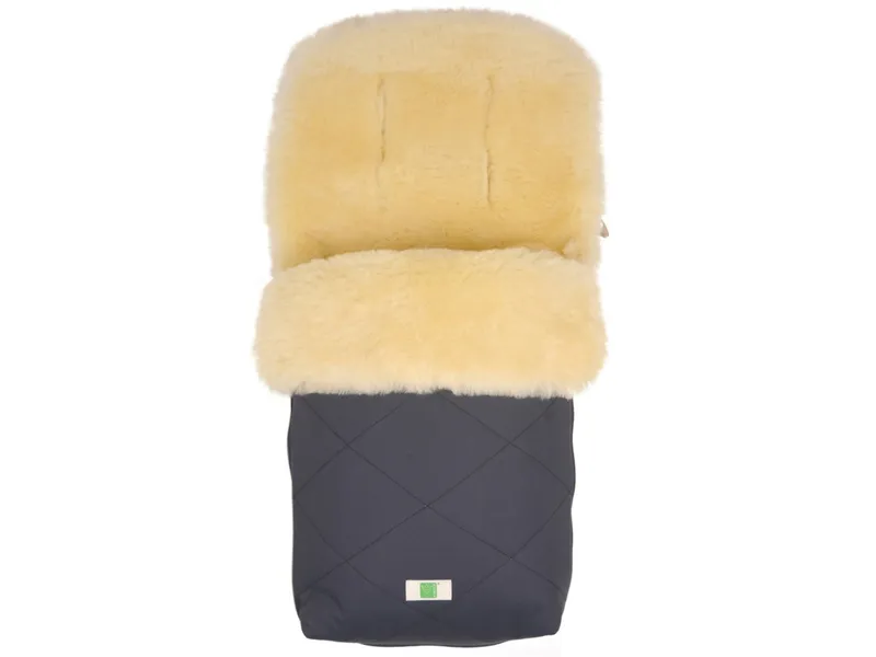 Kaiser Naturfellprodukte Kaiser Naturfellprodukte Fußsack Kinderwagen Lammfell "NATURA" medizinisch gegerbt Länge 90 cm, Breite 45 cm (6-36 Monate), Grau, – Produktbild 1 von 2