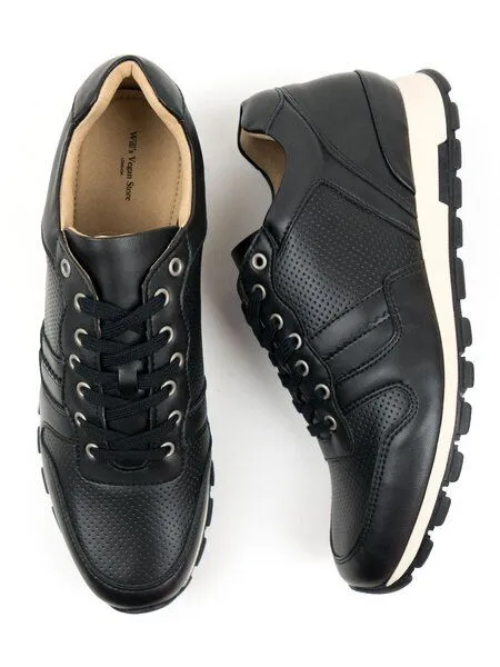 Will's Vegan Shop Will's Vegan Shop Milan Trainers Schwarz Herren, Schwarz, – Produktbild 1 von 1