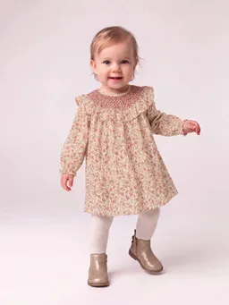Vertbaudet Vertbaudet Baby Kleid mit gesmokten Ausschnitt – Produktbild 1 von 1
