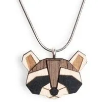 BeWooden BeWooden Halskette Waschbär | Kette mit Anhänger aus Holz – Produktbild 1 von 1
