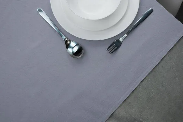 jilda-tex jilda-tex Tischläufer Renforce 100% Bio-Baumwolle Uni 50x160cm, Lavendel, – Produktbild 3 von 4