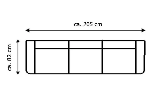 Home affaire 3-Sitzer Saltare elegant & komfortabel, toller Designfuß, bequem, Breite 205cm, Weiß, – Produktbild 5 von 5