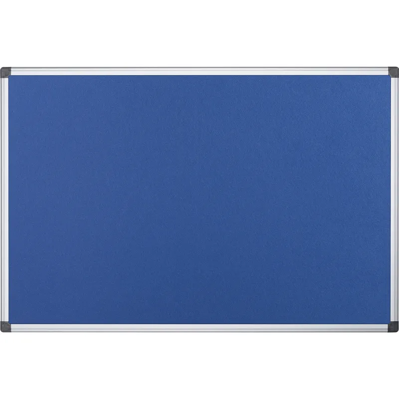 Bi-Office Bi-Office Textil-Pinnwand mit Aluminiumrahmen 150 x 120 cm blau – Produktbild 1 von 3