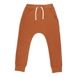 Walkiddy Kinder Jogginghose GOTS zertifiziert Bio-Baumwolle Braun uni elastischer Bund „Deep Brown“ – Walkiddy – Produktbild 1 von 1