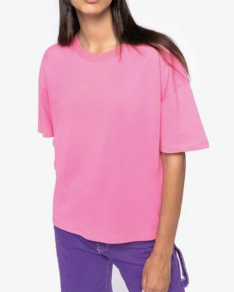 YTWOO YTWOO Damen Oversized T-Shirt aus Bio-Baumwolle, Schwarz, – Produktbild 2 von 3
