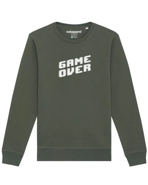 watapparel watapparel Sweatshirt Unisex Game Over, Khaki, – Produktbild 1 von 4