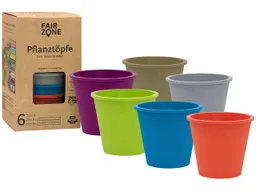 Fair Zone FAIR ZONE Pflanztopf 6er Set aus fair gehandeltem Naturkautschuk – Produktbild 1 von 1