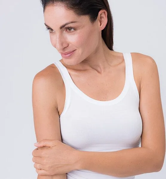 CASAGiN CASAGiN Damen-Tanktop aus ökologischer Pflanzenfaser, Weiss, – Produktbild 1 von 3