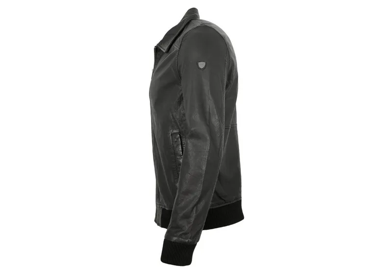 Mauritius Lederjacke MMCrovig Mauritius - Herren Lederjacke Lammnappa schwarz, Schwarz, – Produktbild 3 von 5