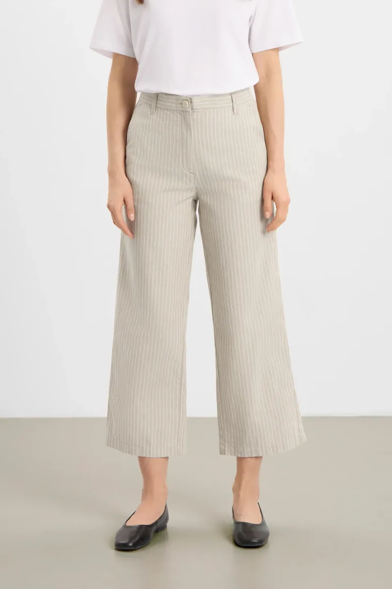 LAURIE LAURIE Damen vegan Hose Lily Straight Cropped Pebble Stone, Beige, – Produktbild 2 von 2