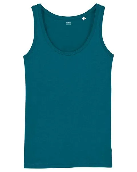 YTWOO YTWOO Damen Top aus Bio Baumwolle, nachhaltig & fair, viele Farben, Ozeanblau, – Produktbild 4 von 4