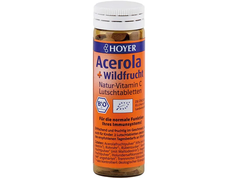 HOYER HOYER Bio-Lutschtabletten "Acerola + Wildfrucht", 30 g – Produktbild 1 von 1