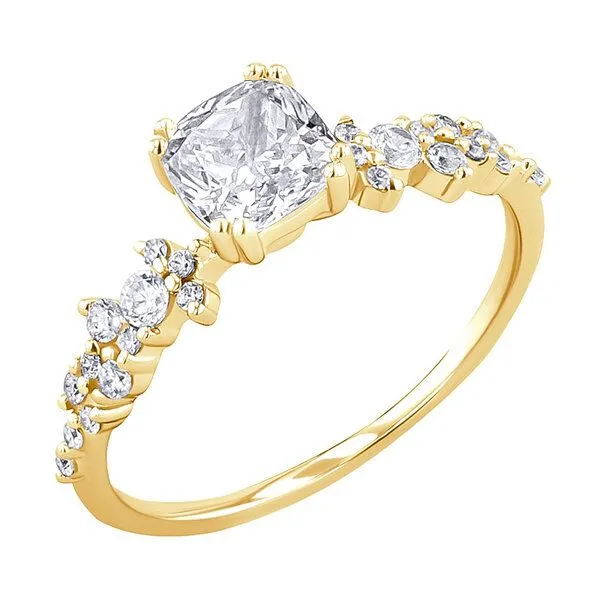 Eppi Eppi Verlobungsring mit Moissanit und Lab Grown Diamanten Alys, Gelb, – Produktbild 2 von 3