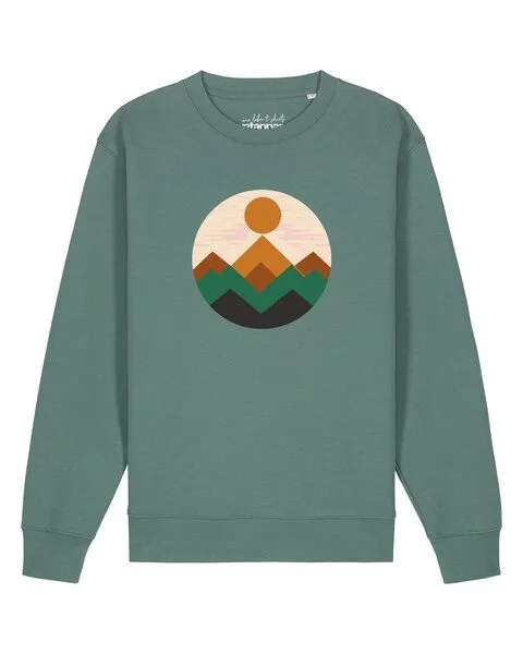 watapparel watapparel Sweatshirt Unisex Geometric Landscape 2, Green bay, – Produktbild 1 von 2