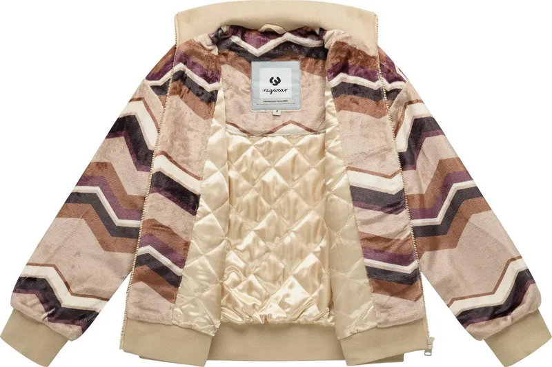 ragwear ragwear Outdoorjacke Tills Print Y Kuschelige Damen Jacke mit Allover-Print, Braun, – Produktbild 1 von 5