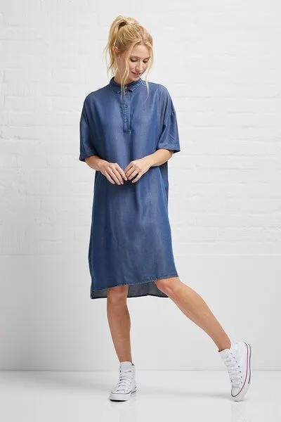 Wunderwerk Wunderwerk TENCEL denim shirt dress, Blue, – Produktbild 1 von 2