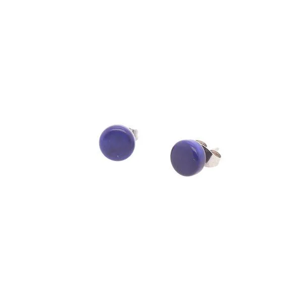 Mekhada Mekhada Tagua Ohrstecker TOPI 8 mm, Blau, – Produktbild 1 von 1