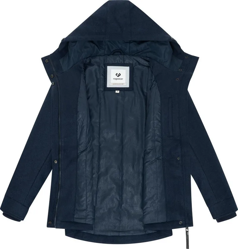 ragwear ragwear Winterjacke Monadde Felt YOUMODO Wasserfeste warme Jacke mit Kapuze, Blau, – Produktbild 1 von 4