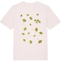 päfjes päfjes Blätter Ginkgo Laub - Fair Wear Männer T-Shirt - Vintage White/Olive – Produktbild 1 von 1