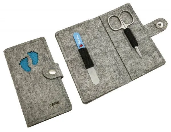 Canal Instrumente Canal Instrumente Maniküre-Set aus Filz für Babys & Kleinkinder, Blau, – Produktbild 2 von 4