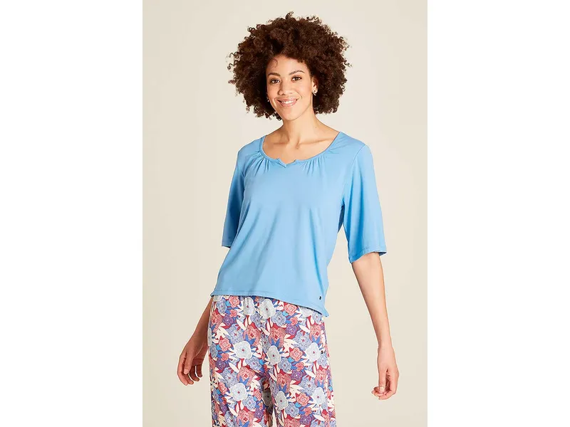 Tranquillo Tranquillo Lockeres Shirt aus EcoVero™ Viskose, Marina, – Produktbild 2 von 2