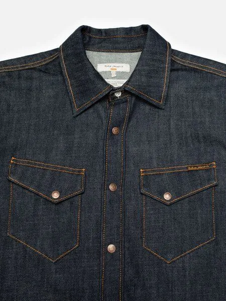 Nudie Jeans Nudie Jeans Gunnar Denim Shirt aus Biobaumwolle – Produktbild 3 von 4
