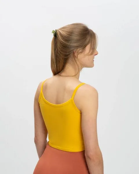 MATONA Matona Crop Top aus Baumwolle für Frauen / Basic Crop Top, Mimosa, – Produktbild 2 von 3