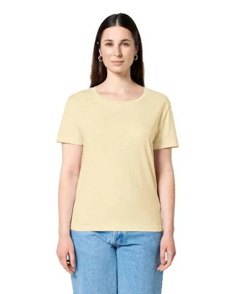 YTWOO YTWOO Damen-Scoop-Neck-T-Shirt aus Bio-Baumwolle, Gelb, – Produktbild 2 von 4