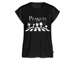 Spreadshirt T-Shirt Peanuts and Friends Abbey Road Damen Casual Relaxed T-Shirt (1-tlg) Lässige Passform – Produktbild 1 von 1