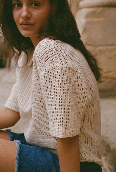 Nénés Nénés Top Morgane, Ecru, – Produktbild 4 von 4