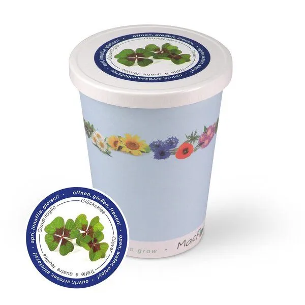 MacFlowers MacFlowers Blumen im Becher TO GROW - Glücksklee – Produktbild 1 von 3