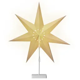 Casaria® Papierstern LED Weiß Ornament inkl Ständer – Produktbild 1 von 1