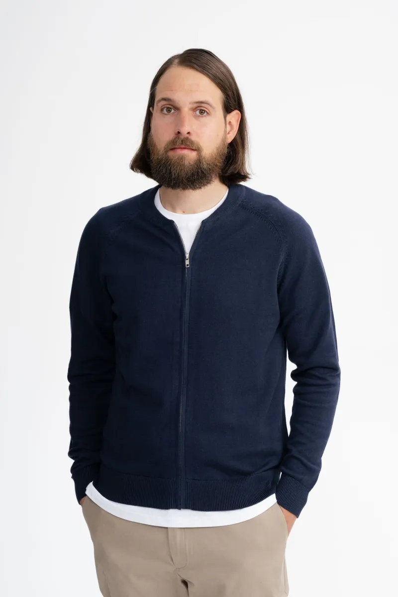MELA MELA Herren vegan Strickjacke Shamial Navy, Extra dunkelblau, – Produktbild 2 von 2