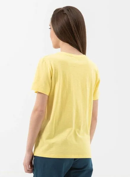 ORGANICATION ORGANICATION Basic T-Shirt aus Bio-Baumwolle, Lemonade, – Produktbild 4 von 4