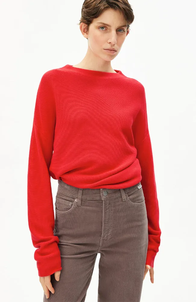 ARMEDANGELS ARMEDANGELS Damen vegan Pullover Merinaa Candy Apple Red, Rot, – Produktbild 1 von 2