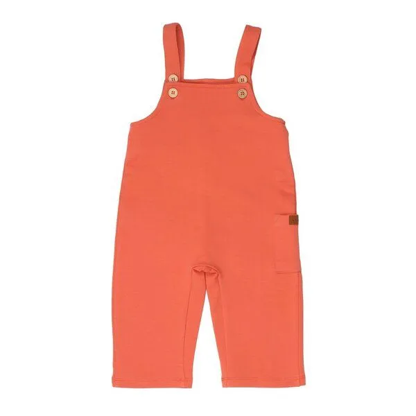 Walkiddy Kinder Latzhose GOTS zertifiziert Bio-Baumwolle mit Elasthan, Orange, Walkiddy, Orange, – Produktbild 1 von 2