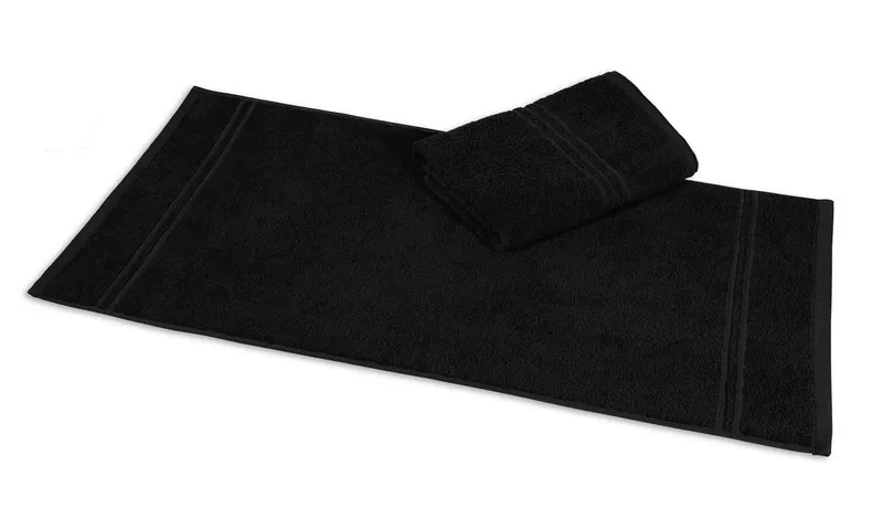 aurora Objektwäsche Badetücher Gästetuch Rio 30x50cm - 450 g/m² schwarz, Schwarz, – Produktbild 2 von 3