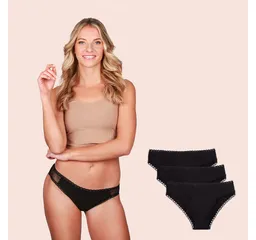 Taynie Taynie Periodenslip Lady Ultra - Periodenunterwäsche sehr starke Blutung - Damen (Spar-Set, 3-St., 3er-Pack) Auslaufsichere Periodenunterwäsche / Periodenslip aus Bio-Baumwolle – Produktbild 1 von 1