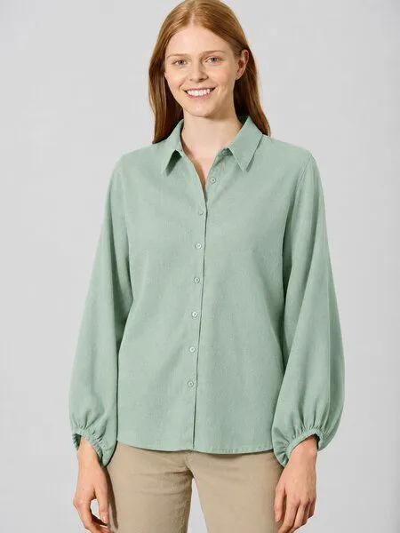 HempAge HempAge Modische Bluse Hanf/Biobaumwolle, Menta (grün), – Produktbild 2 von 4
