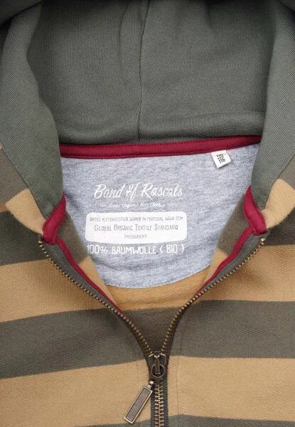 Band of Rascals Band of Rascals Striped Zip Hooded, Olive-caramel, – Produktbild 3 von 4